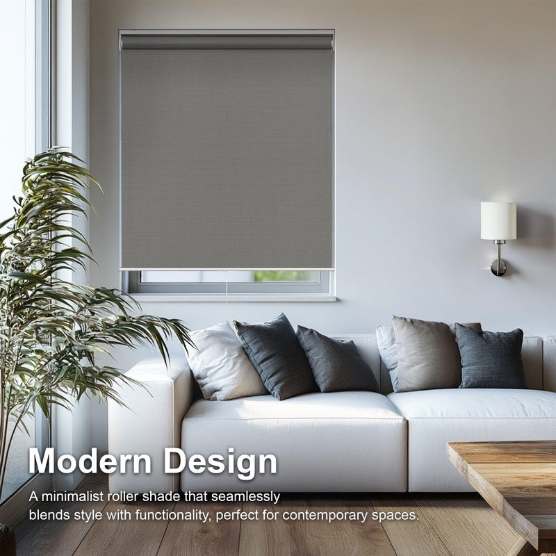 CHICOLOGY Roller Window Shades , Window Blinds , Window Shades for Home , Roller Shades , Window Treatments , Window Blinds Cordless , Door Blinds , Urban Grey (Light Filtering), 31"W X 72"H - Image 2